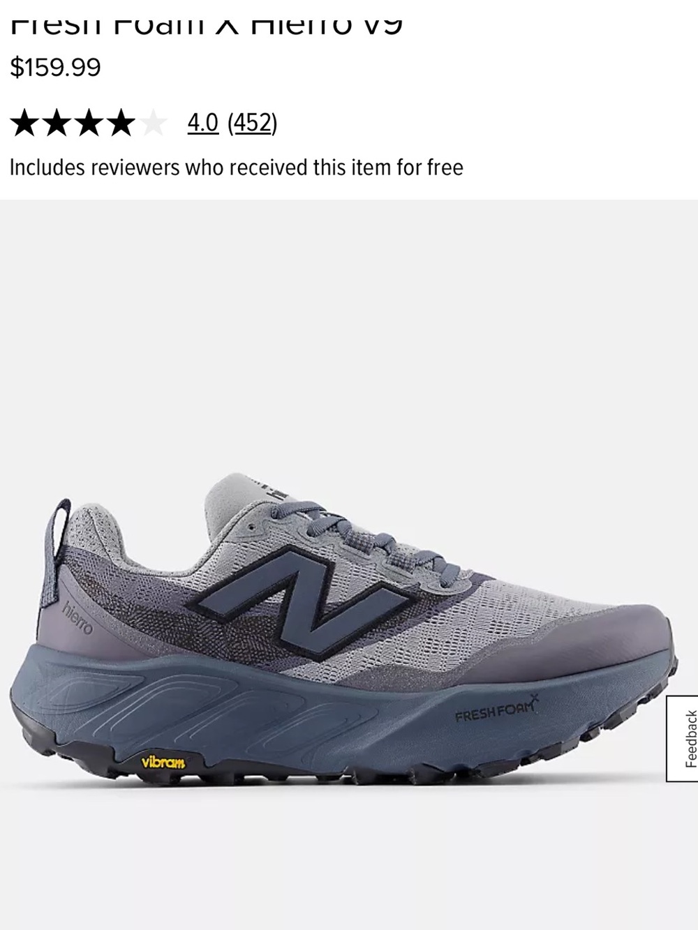 New balance Fresh Foam X Hierro v 9 Trail Running shoes men’s 11